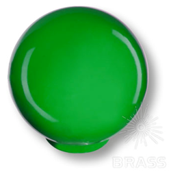 626VE2 Ручка кнопка детская коллекция , выполнена в форме шара, цвет зеленый глянцевый